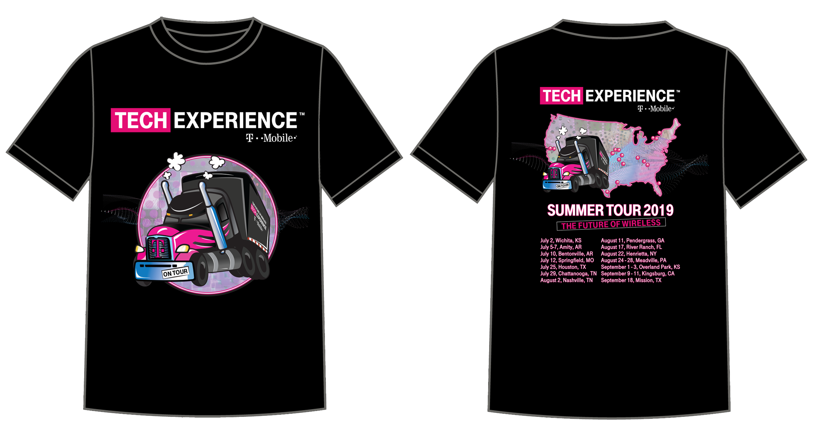 Summer Tour Black Tee